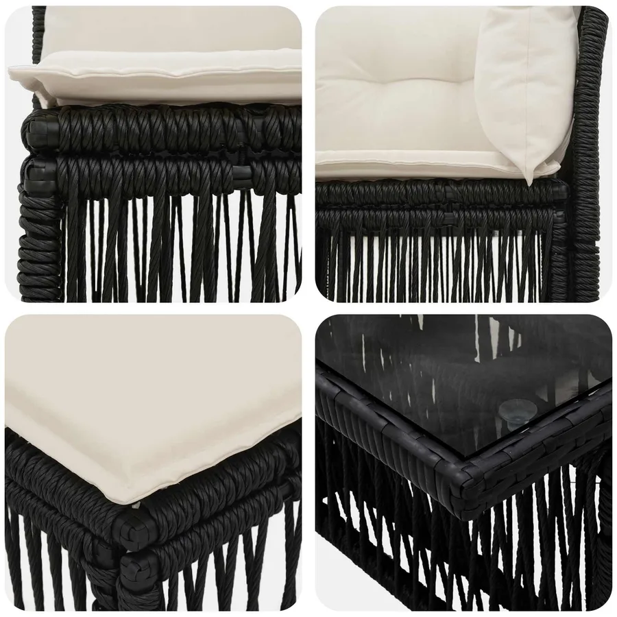 Ensemble de canapé de jardin 13 pcs polyrotin - 9