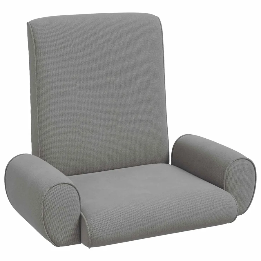 Fauteuil de sol ajustable Gris foncé Velours grainé - 2