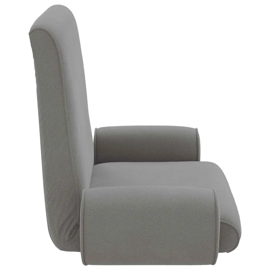 Fauteuil de sol ajustable Gris foncé Velours grainé - 5