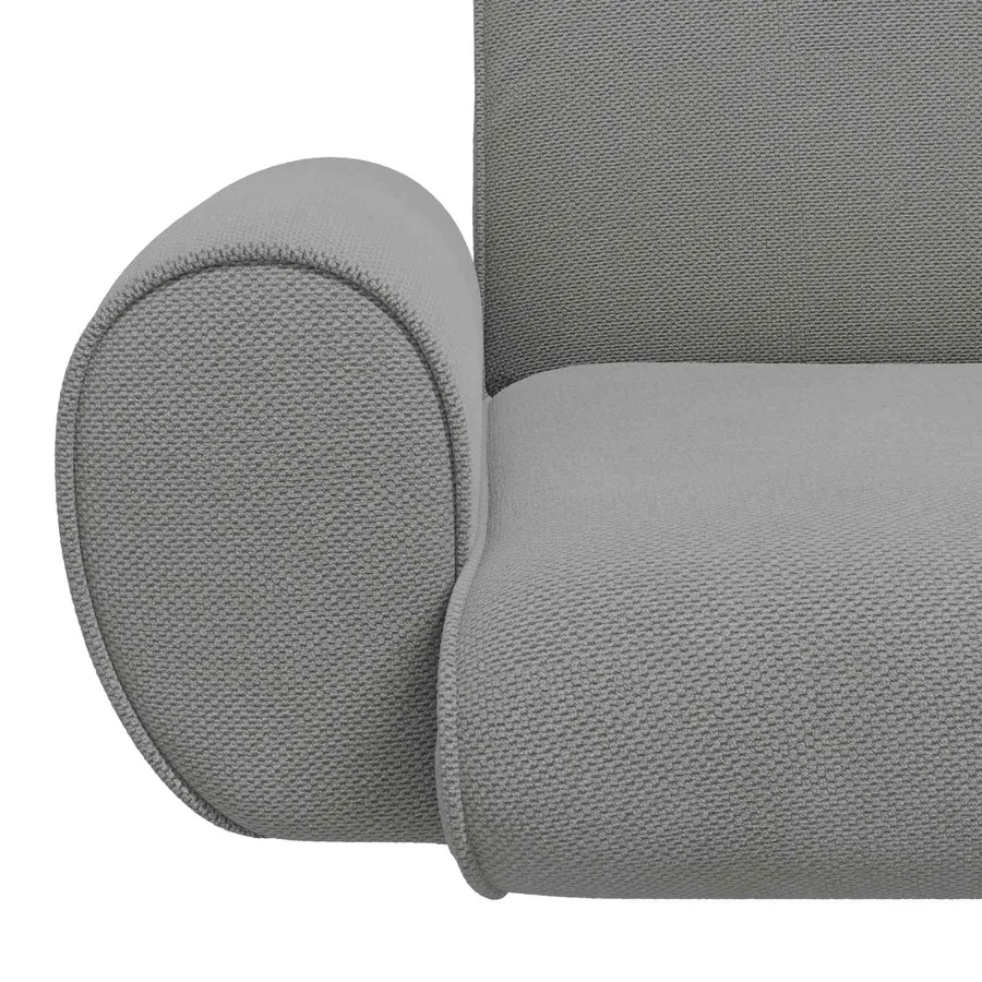 Fauteuil de sol ajustable Gris foncé Velours grainé - 7
