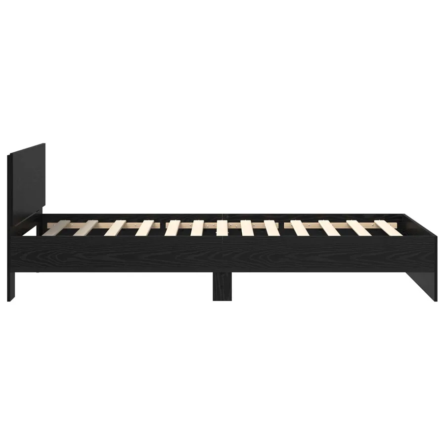 Cadre de lit avec LED Chêne noir 80 x 200 cm Bois d'ingénierie - 6