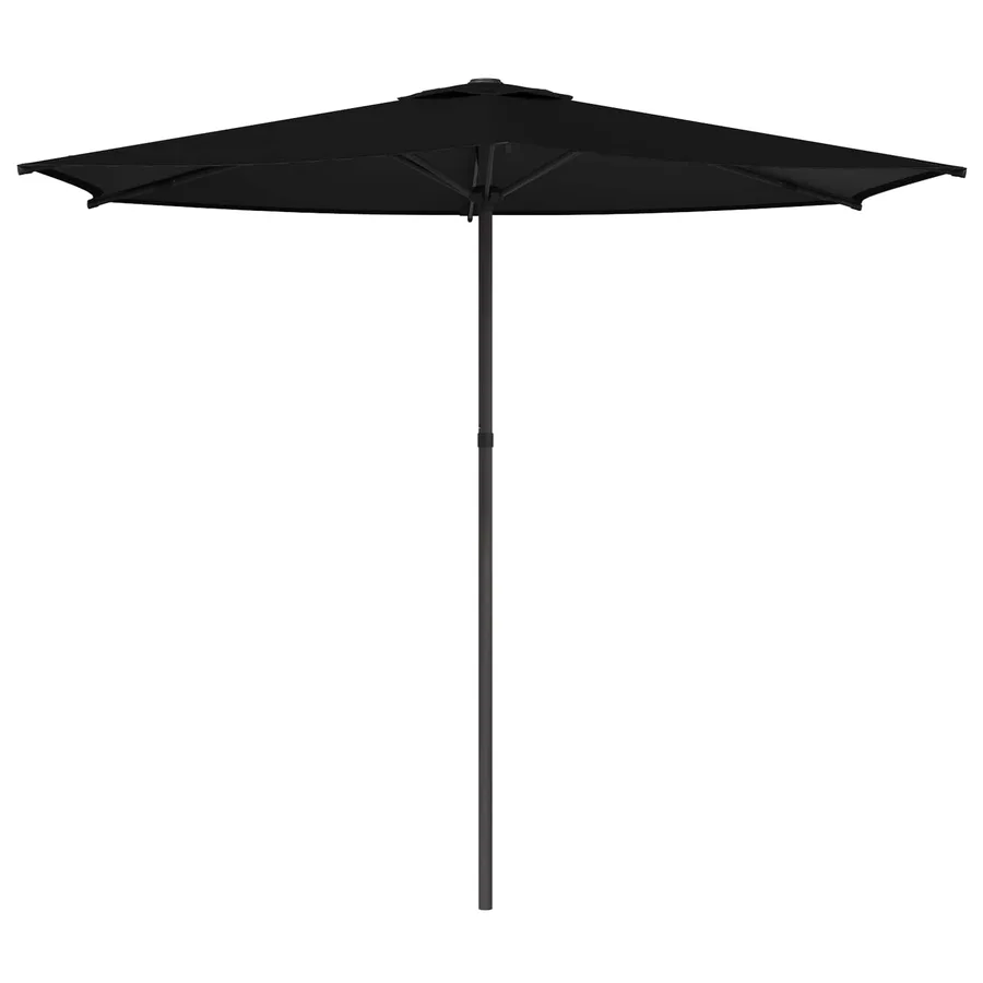 Parasol de jardin 270 x 270 cm Polyester Rectangulaire Noir - 2