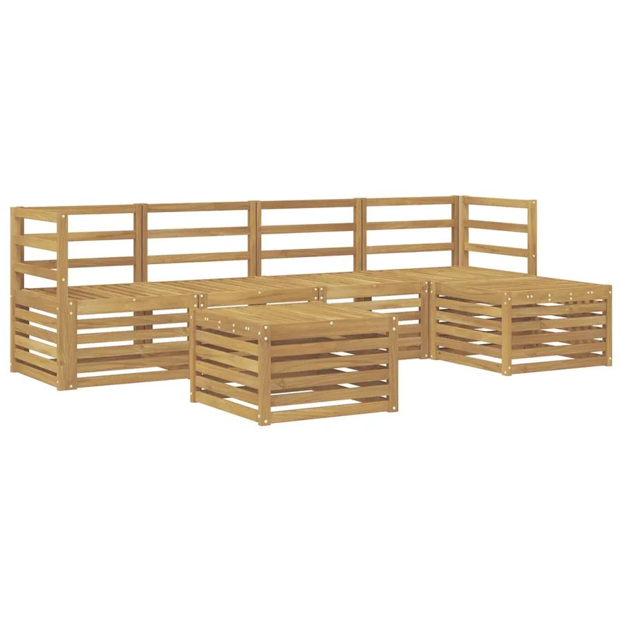 Ensemble de canapés d'extérieur 6 pcs Blanc - 2