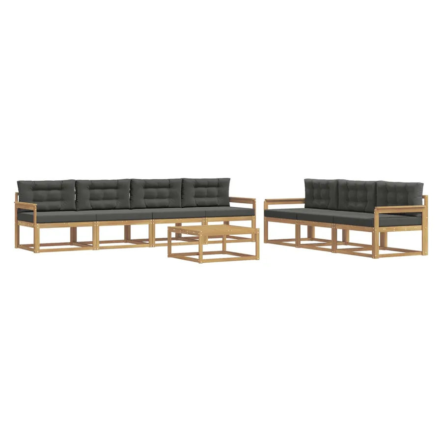 Ensemble de canapés d'extérieur 7 pcs Blanc et anthracite - 2