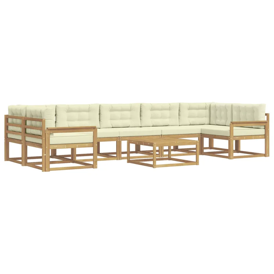 Ensemble de canapés d'extérieur 6 pcs Blanc et crème - 2
