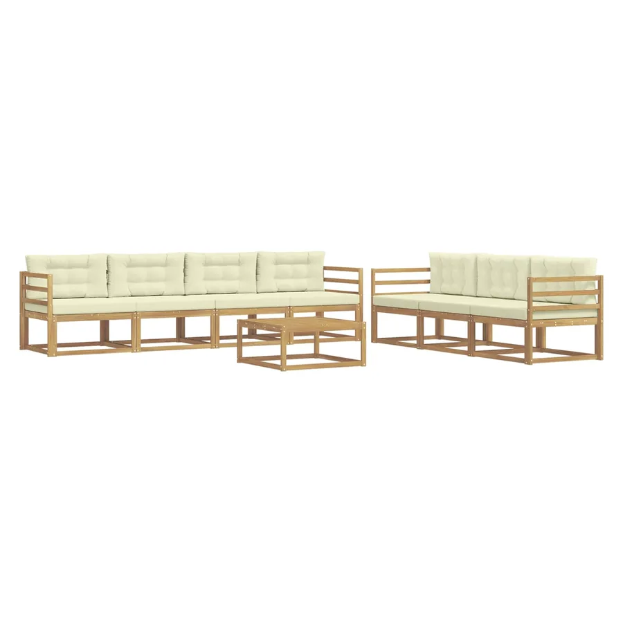 Ensemble de canapés d'extérieur 7 pcs Blanc et crème - 2