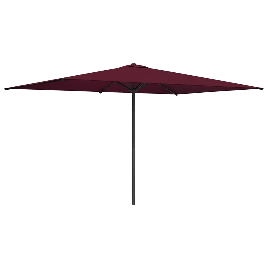 Parasol de jardin 200 x 300 cm Polyester Rectangulaire Bordeaux - 2