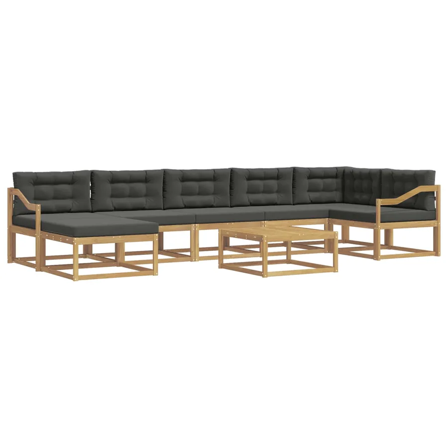 Ensemble de canapés d'extérieur 8 pcs Blanc et anthracite - 2