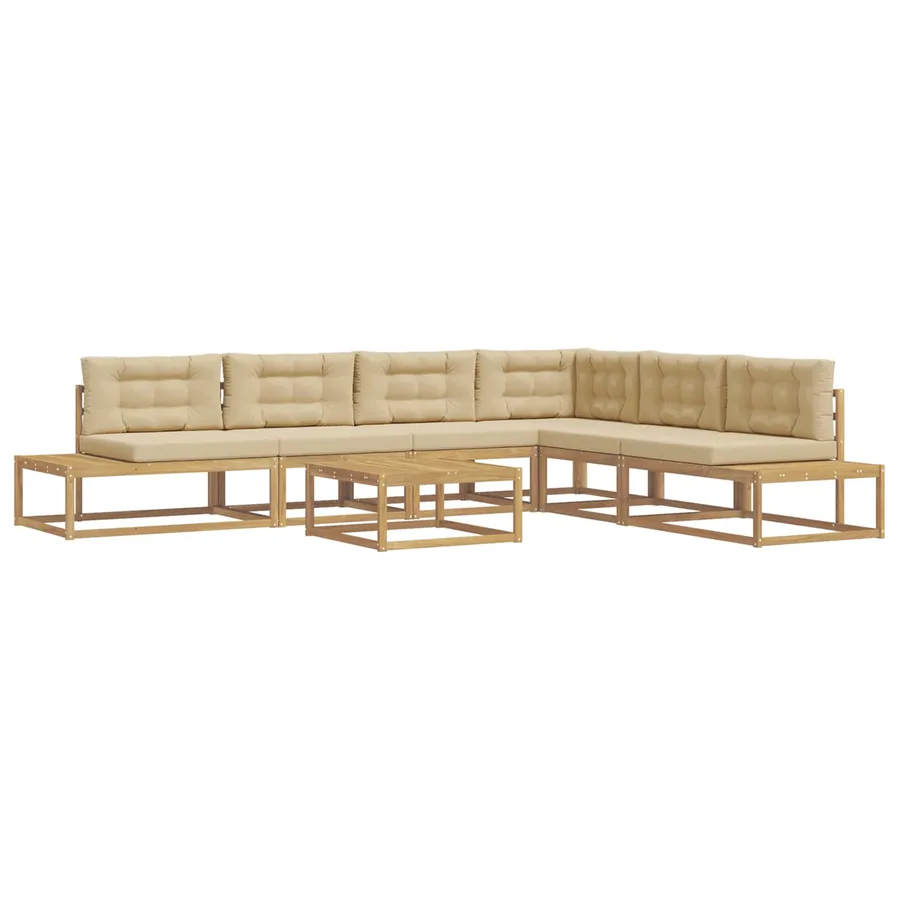 Ensemble de canapés d'extérieur Blanc 79 x 79 x 37 cm Polyester - 2
