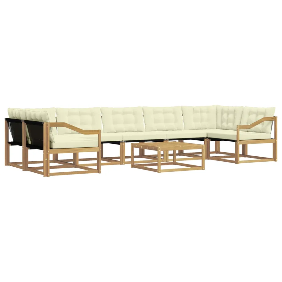 Ensemble de canapés d'extérieur 8 pcs Blanc et crème - 2