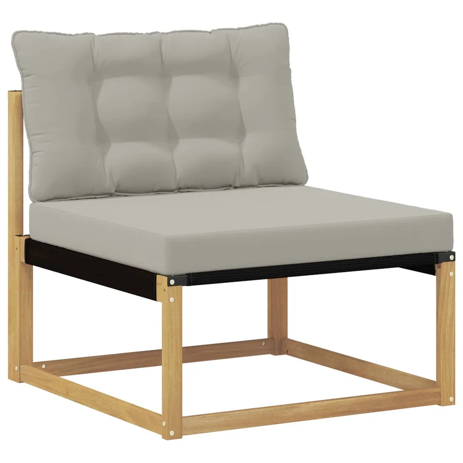 Ensemble de canapés d'extérieur 7 pcs Blanc et gris clair - 4