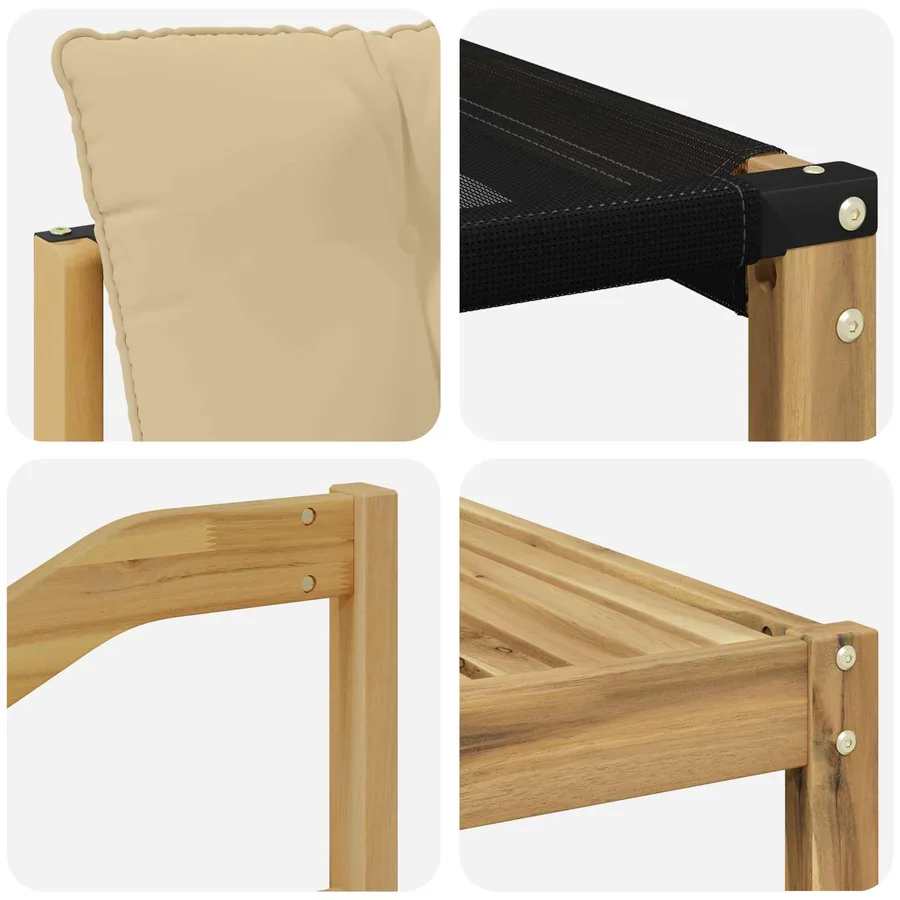 Ensemble de canapés d'extérieur 9 pcs Blanc et Beige - 6