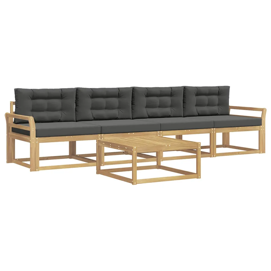 Ensemble de canapés d'extérieur 4 pcs Blanc et anthracite - 2