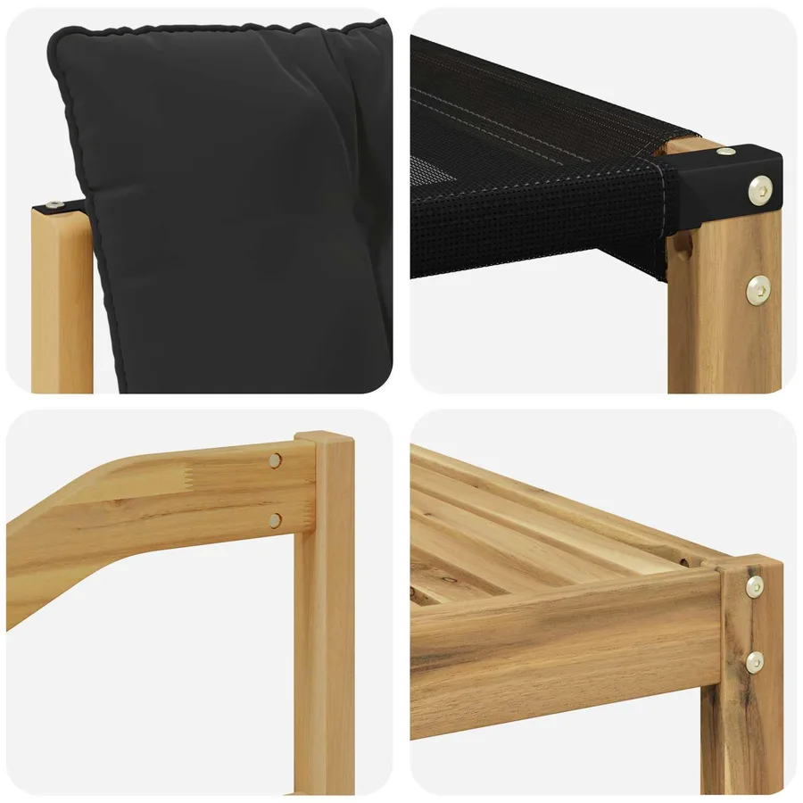 Ensemble de canapés d'extérieur 9 pcs Blanc et noir - 10