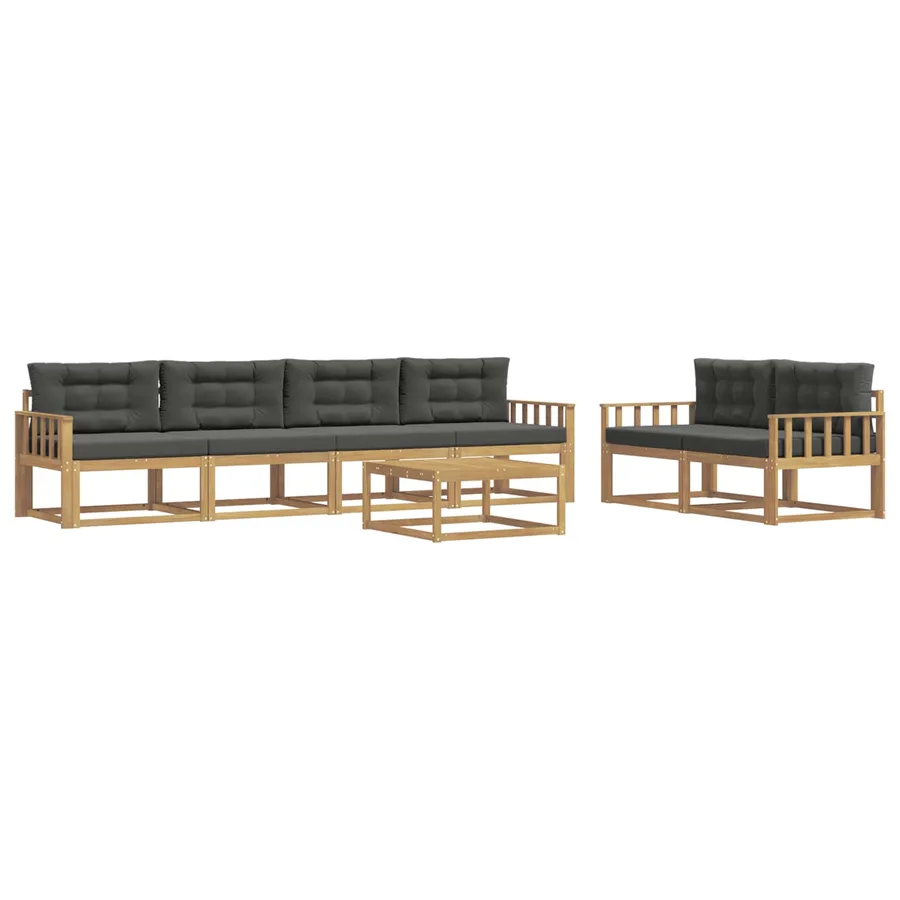 Ensemble de canapés d'extérieur 6 pcs Blanc et anthracite - 2
