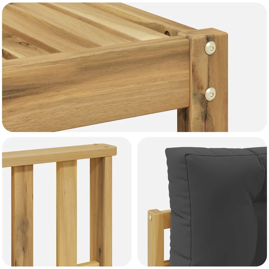 Ensemble de canapés d'extérieur 6 pcs Blanc et anthracite - 5