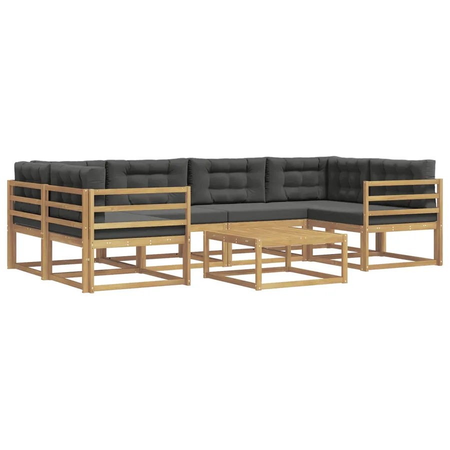 Ensemble de canapés d'extérieur 5 pcs Blanc et anthracite - 2