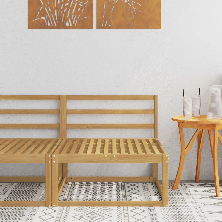 Sofa de milieu extérieur Blanc 79 x 83 x 73 cm