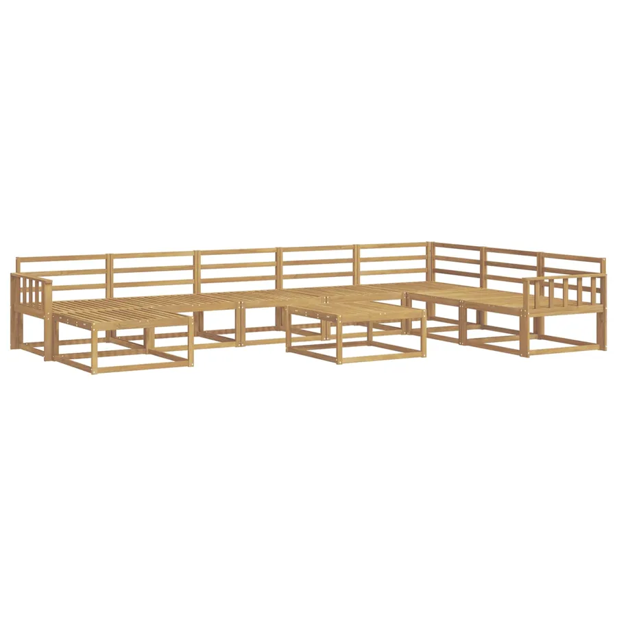 Ensemble de canapés d'extérieur 9 pcs Blanc - 2