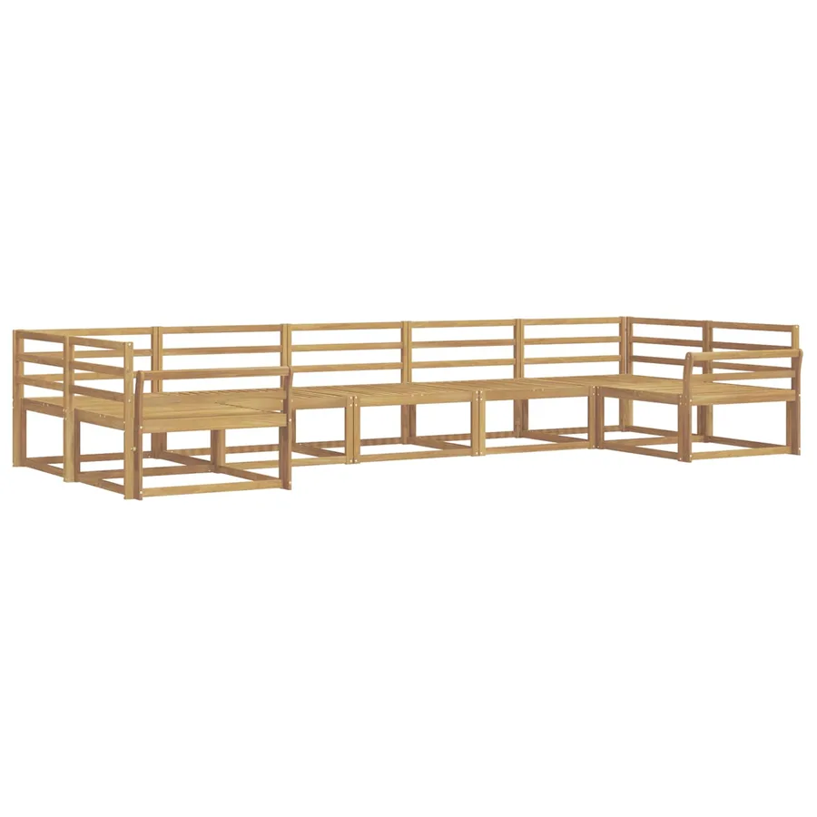 Ensemble de canapés d'extérieur 7 pcs Blanc - 2