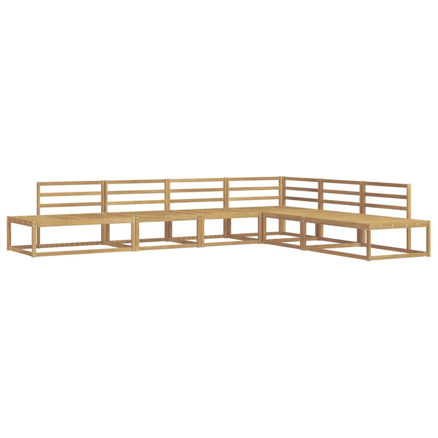 6 pcs Ensemble de canapés d'extérieur Bois d'Acacia Massif - 2