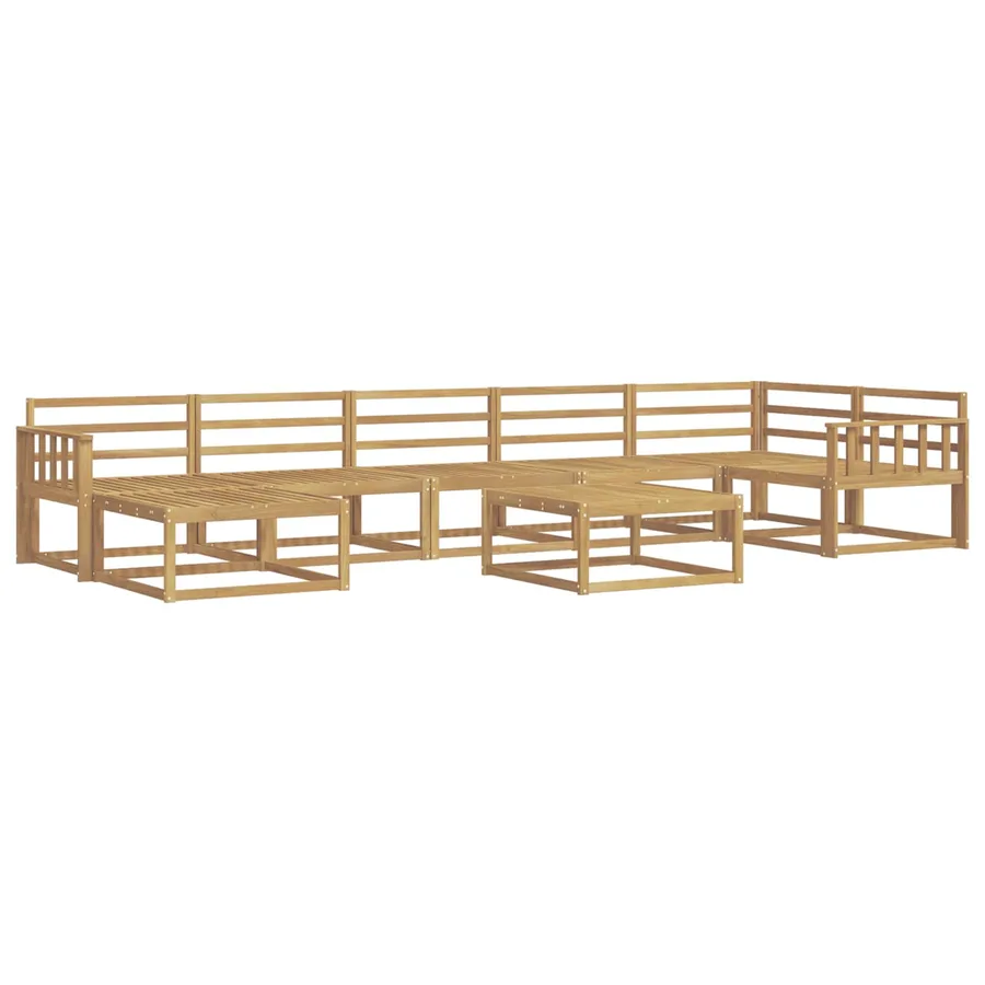 Ensemble de canapés d'extérieur 8 pcs Blanc - 2