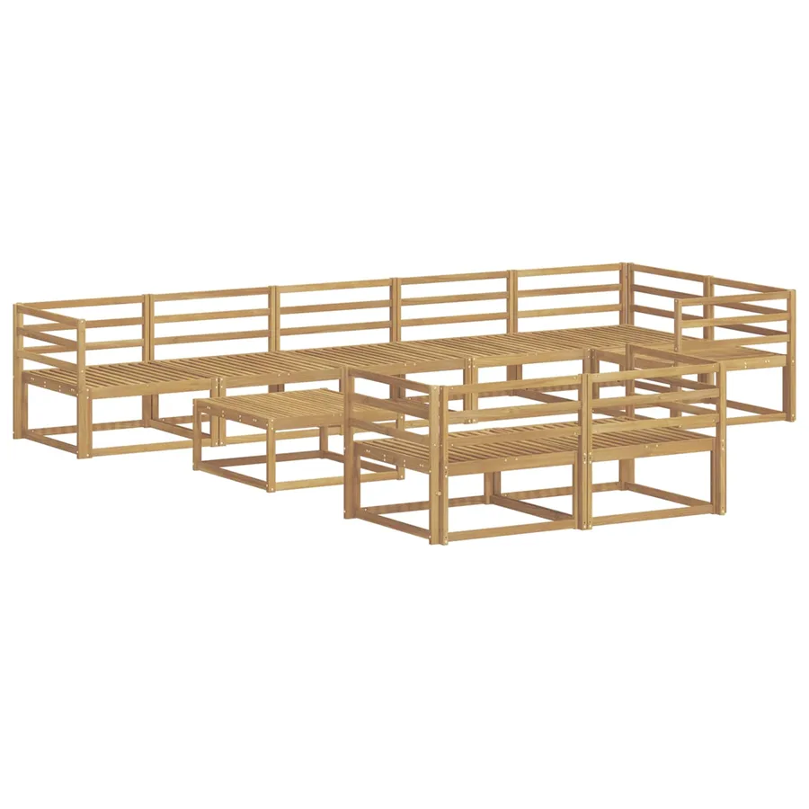 Ensemble de canapés d'extérieur 9 pcs Blanc 79 x 79 x 37 cm - 2