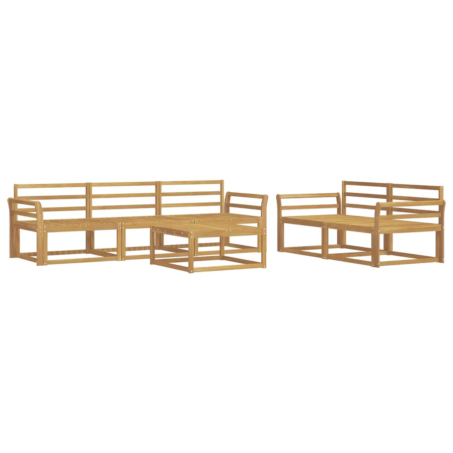 Ensemble de canapés d'extérieur 6 pcs Blanc - 2