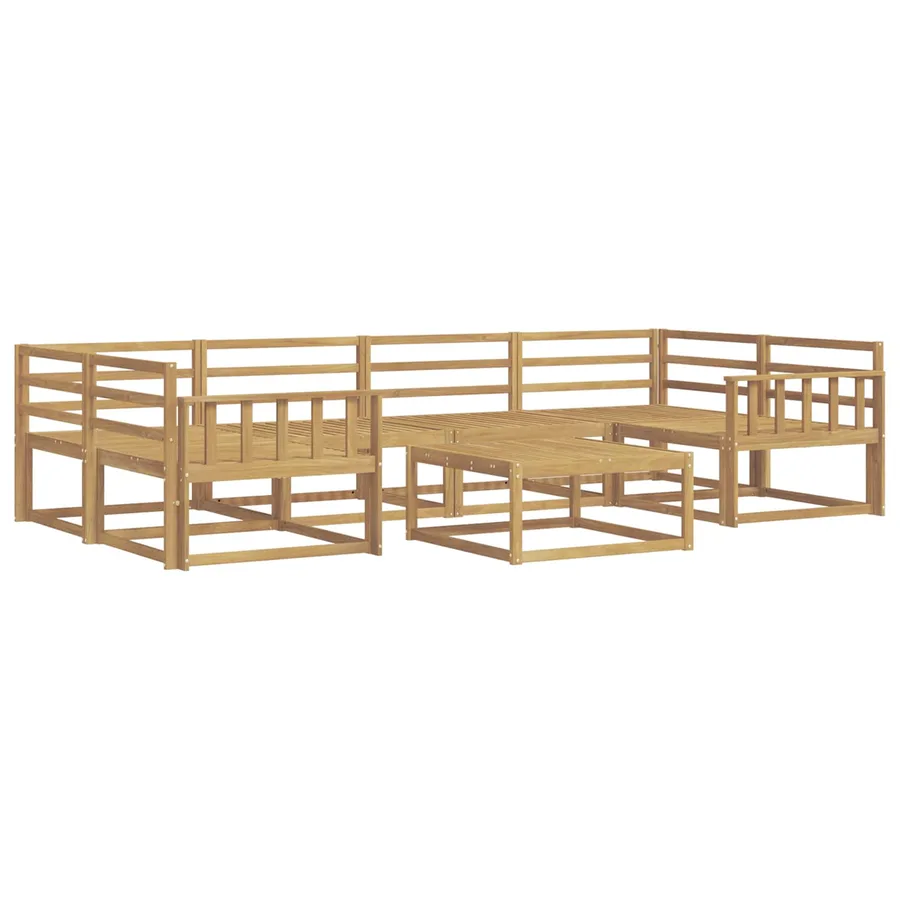 Ensemble de canapés d'extérieur 7 pcs Blanc - 2