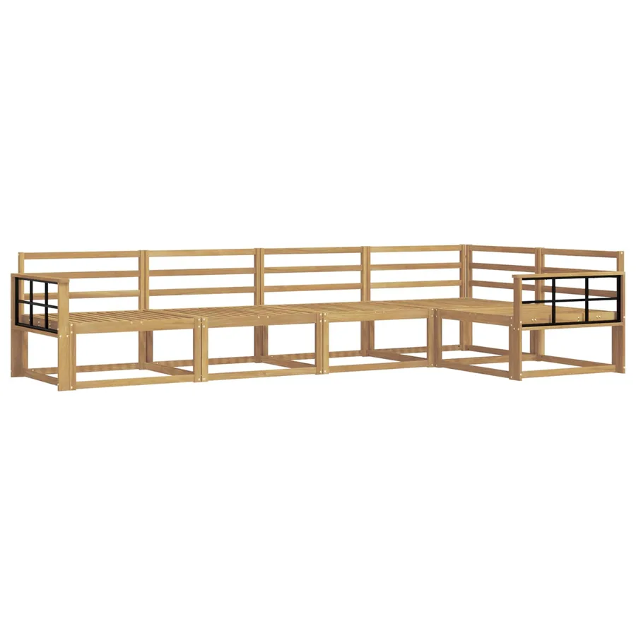 Ensemble de canapés d'extérieur 5 pcs Blanc 327 x 168,5 x 73 cm - 2