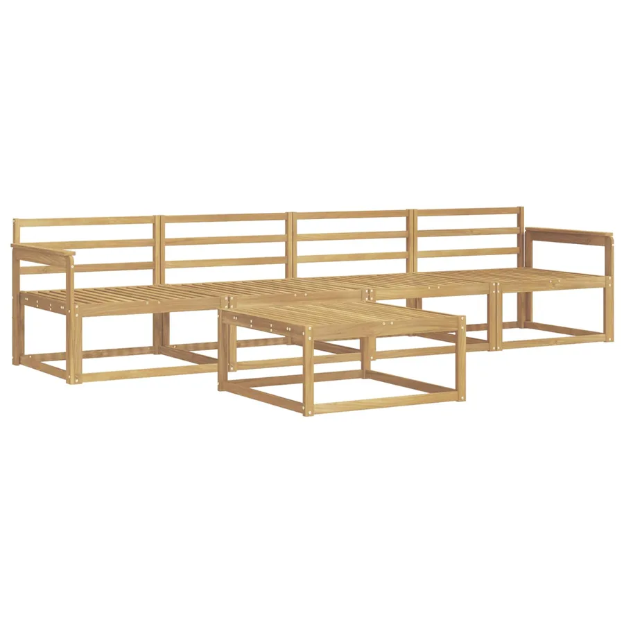 Ensemble de canapés d'extérieur 5 pcs Blanc 79 x 79 x 37 cm - 2