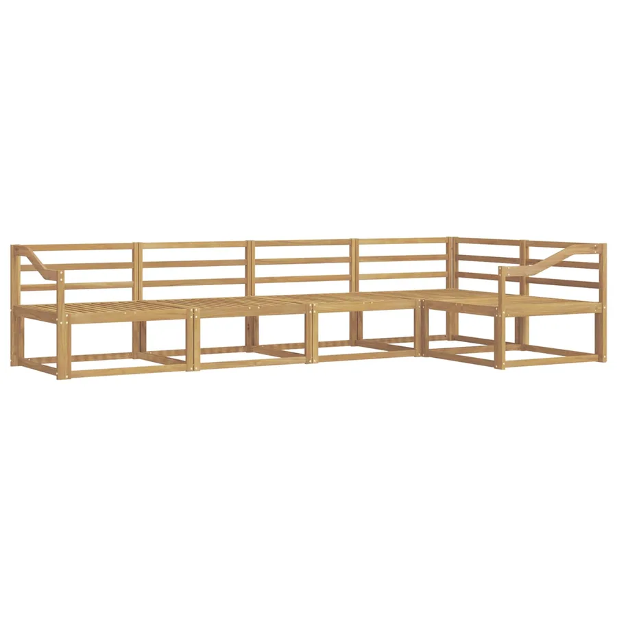 Ensemble de canapés d'extérieur 5 pcs Blanc 325 x 166,5 x 73 cm - 2