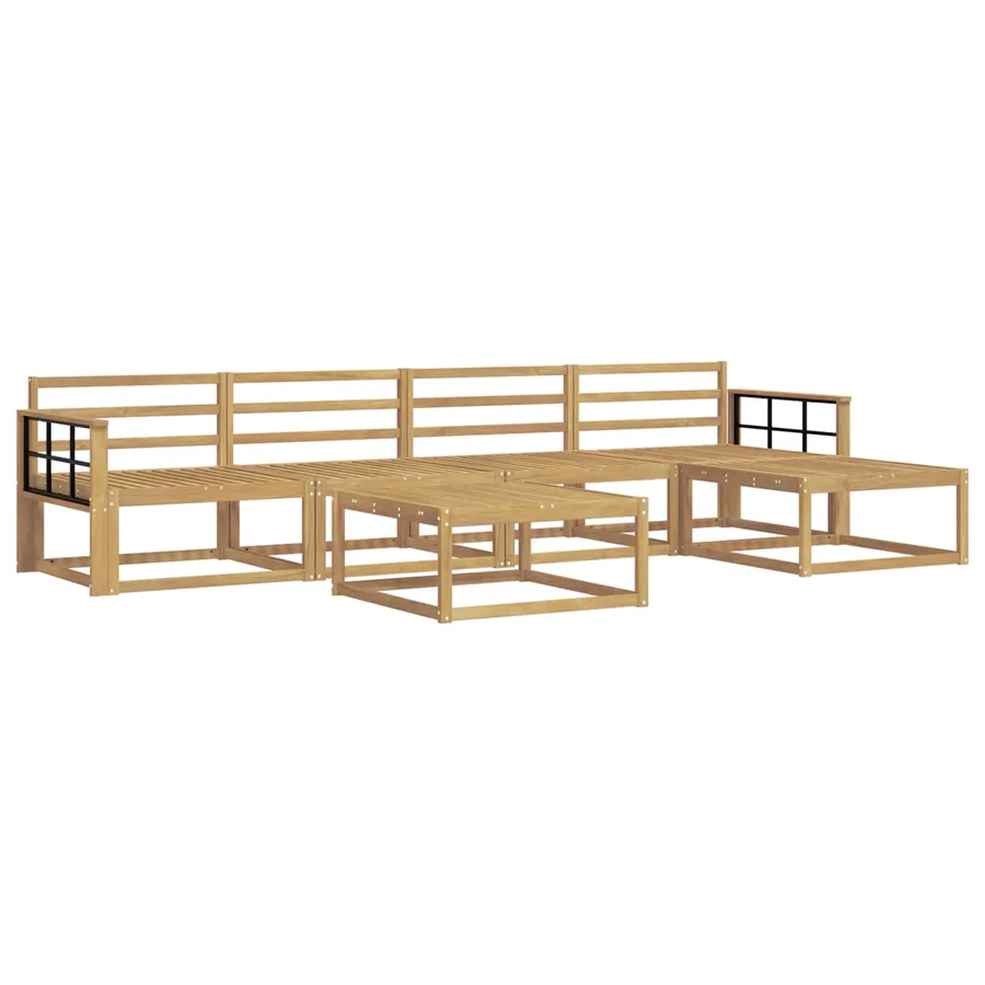 Ensemble de canapés d'extérieur 6 pcs Blanc 79 x 79 x 37 cm - 2