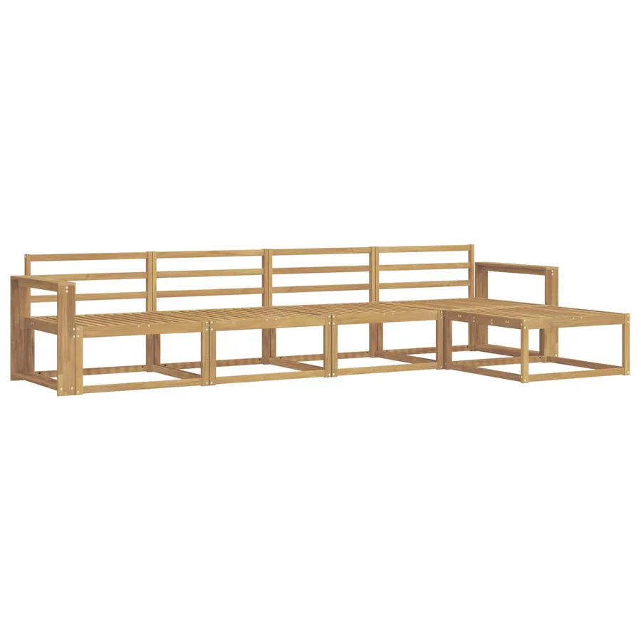 Ensemble de canapés d'extérieur 5 pcs Blanc 337 x 162,5 x 73 cm - 2