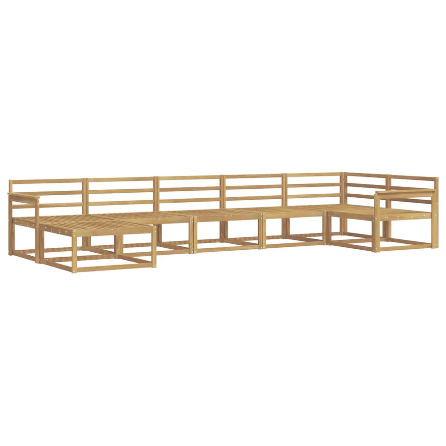 Ensemble de canapés d'extérieur 7 pcs Blanc - 2