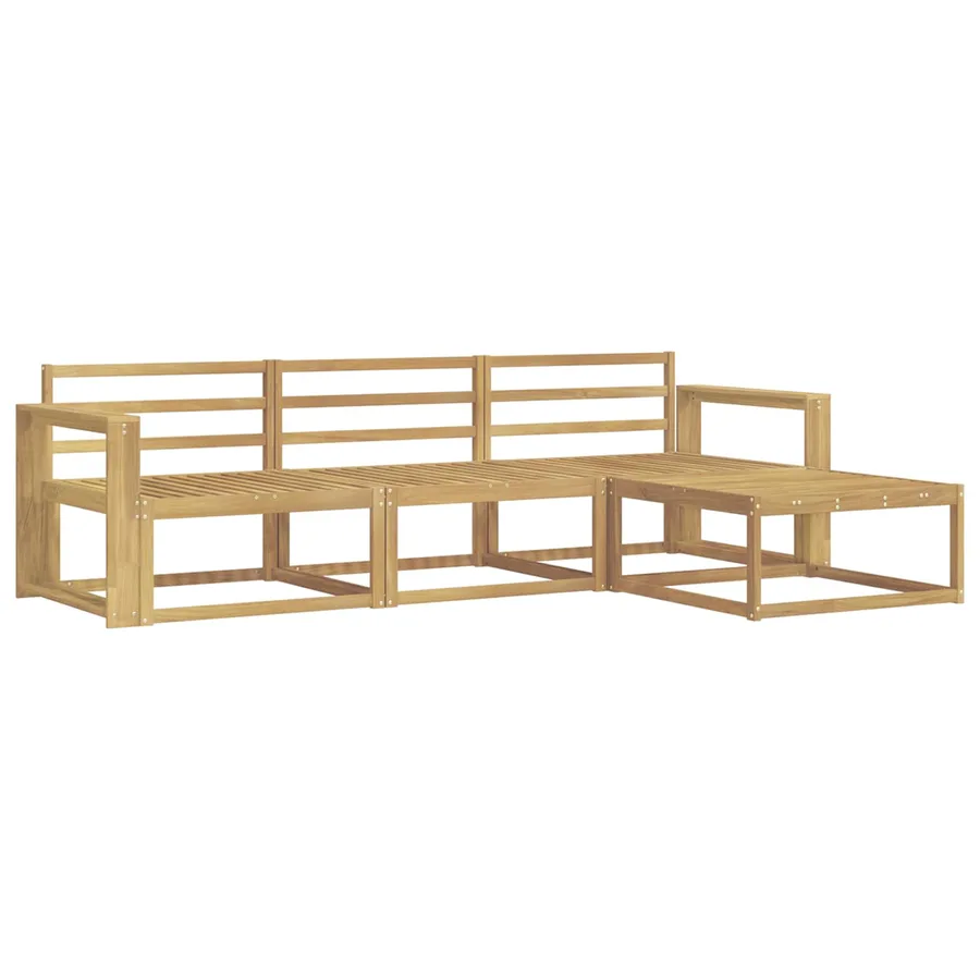 Ensemble de canapés d'extérieur 4 pcs Blanc - 2