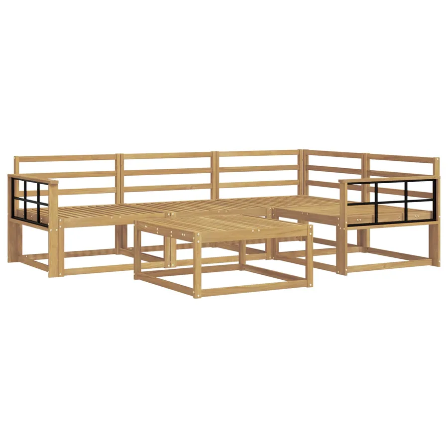 Ensemble de canapés d'extérieur 5 pcs Blanc 79 x 79 x 37 cm - 2