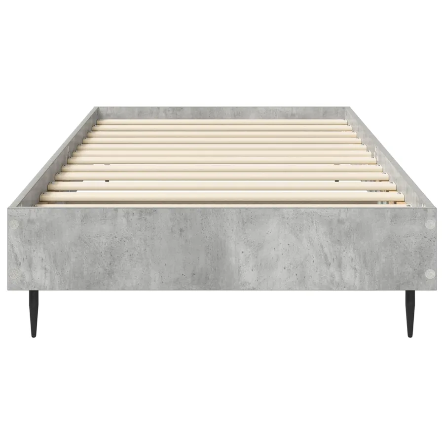 Cadre de lit Gris béton 80 x 200 cm Bois d'ingénierie - 3