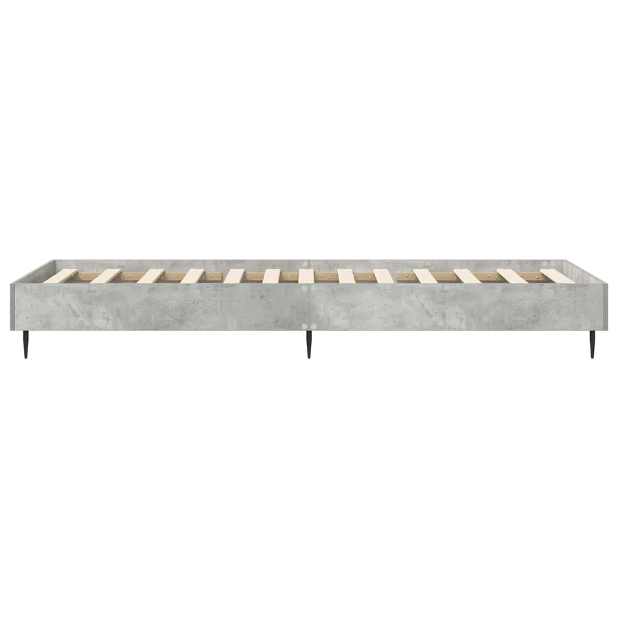 Cadre de lit Gris béton 80 x 200 cm Bois d'ingénierie - 4