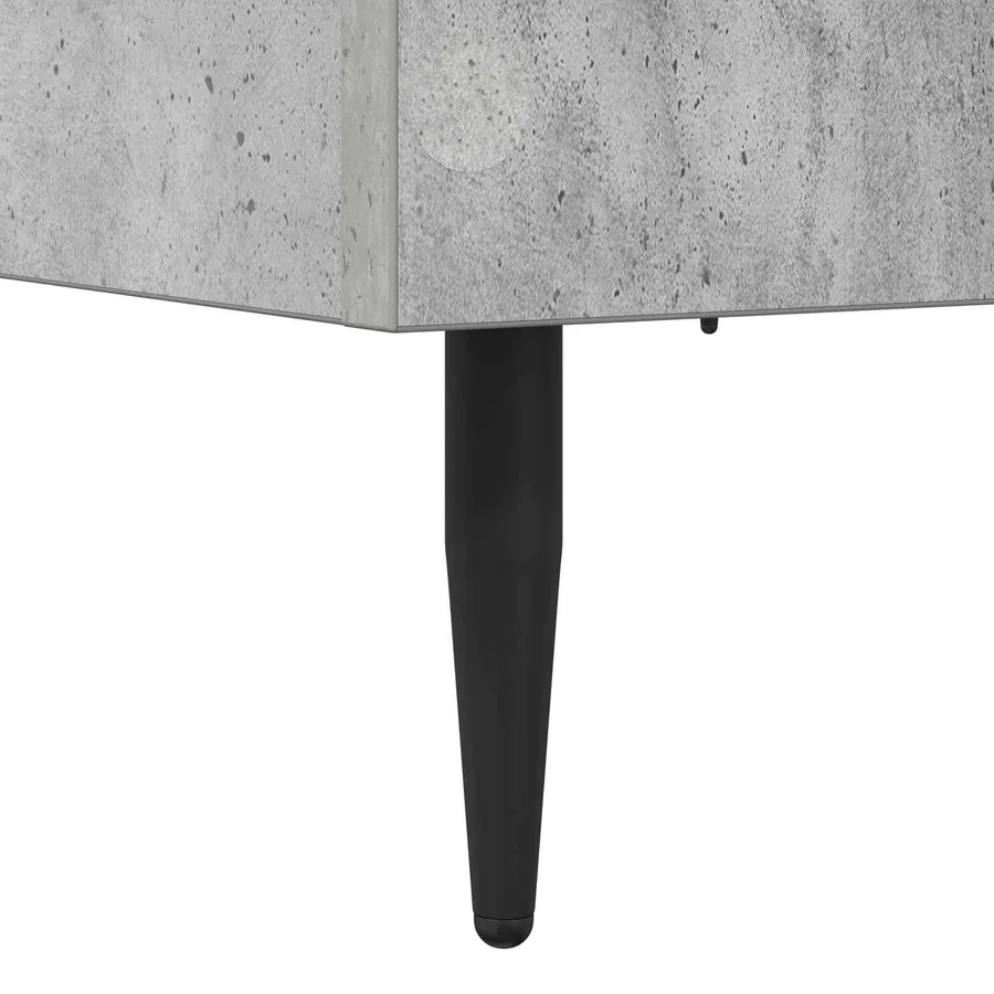 Cadre de lit Gris béton 80 x 200 cm Bois d'ingénierie - 6