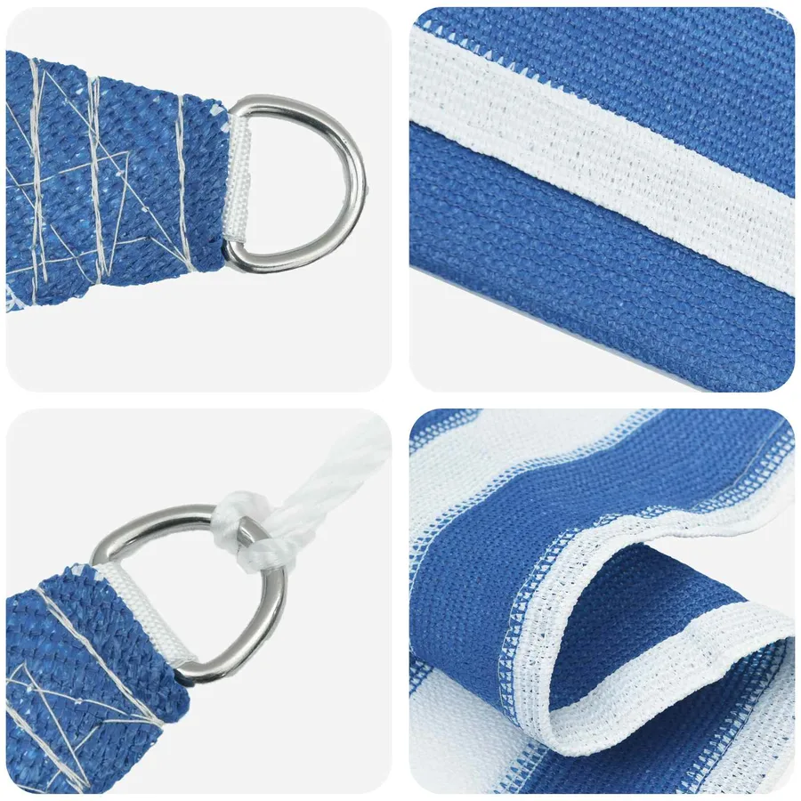 Voile d'ombre Bleu et Blanc 2 x 2 x 2 m HDPE - 2