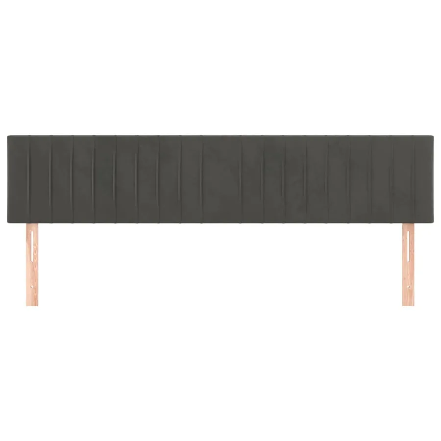 Têtes de lit Gris foncé 180x5x78/88 cm Velours - 3