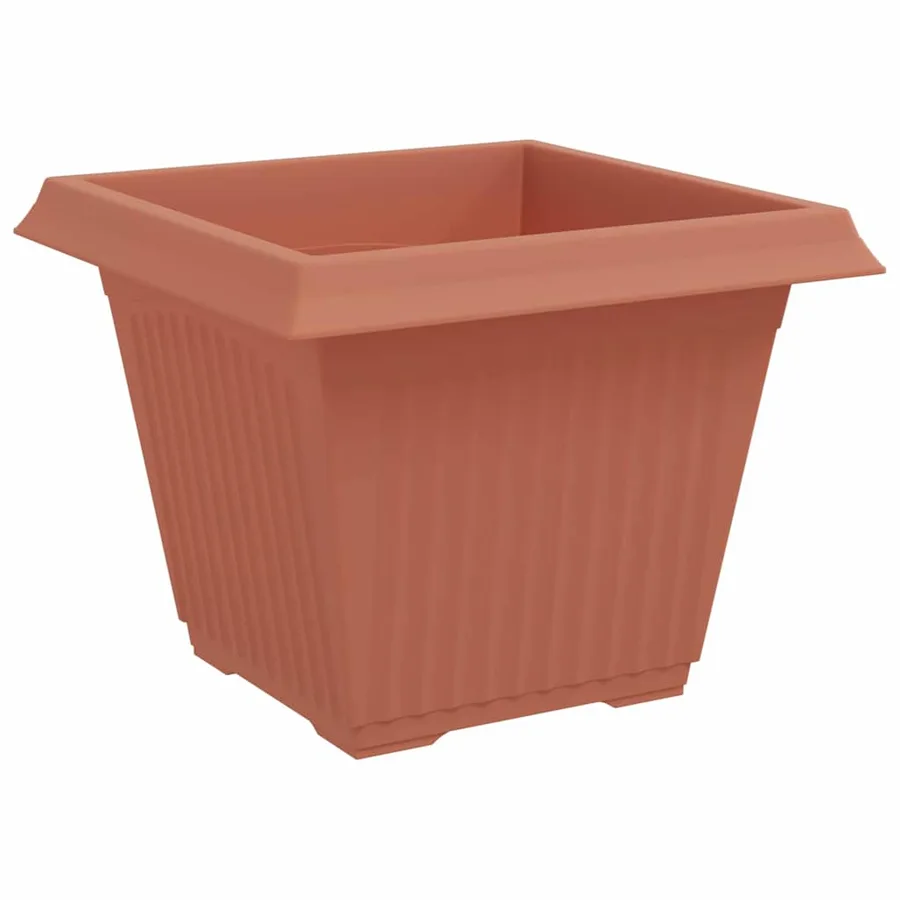 Pots de plantes 24 pcs Rouge brique 43 x 43 x 33,5 cm Plastique - 6