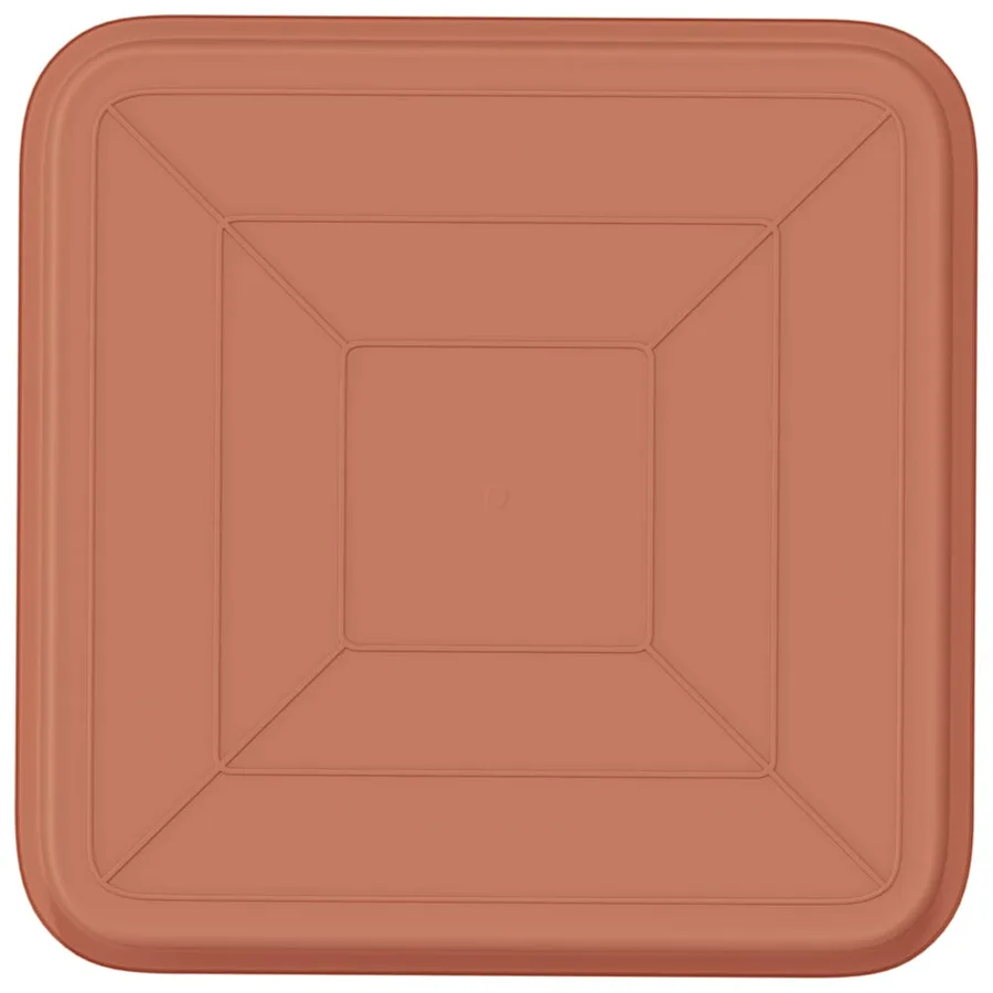 Plateau carré à fleurs 24 pcs Rouge brique 32 x 32 x 2,5 cm - 6