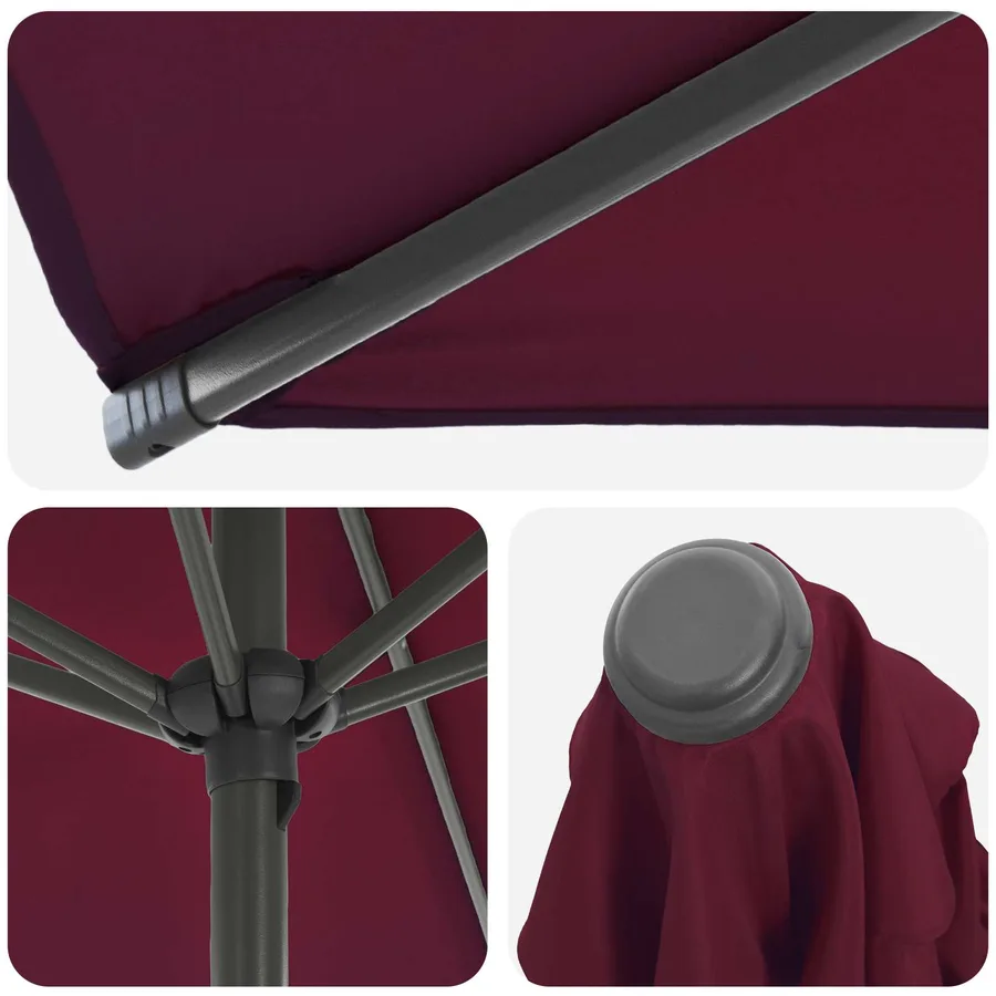 Parasol de jardin avec base 230 x 230 cm Polyester - 5