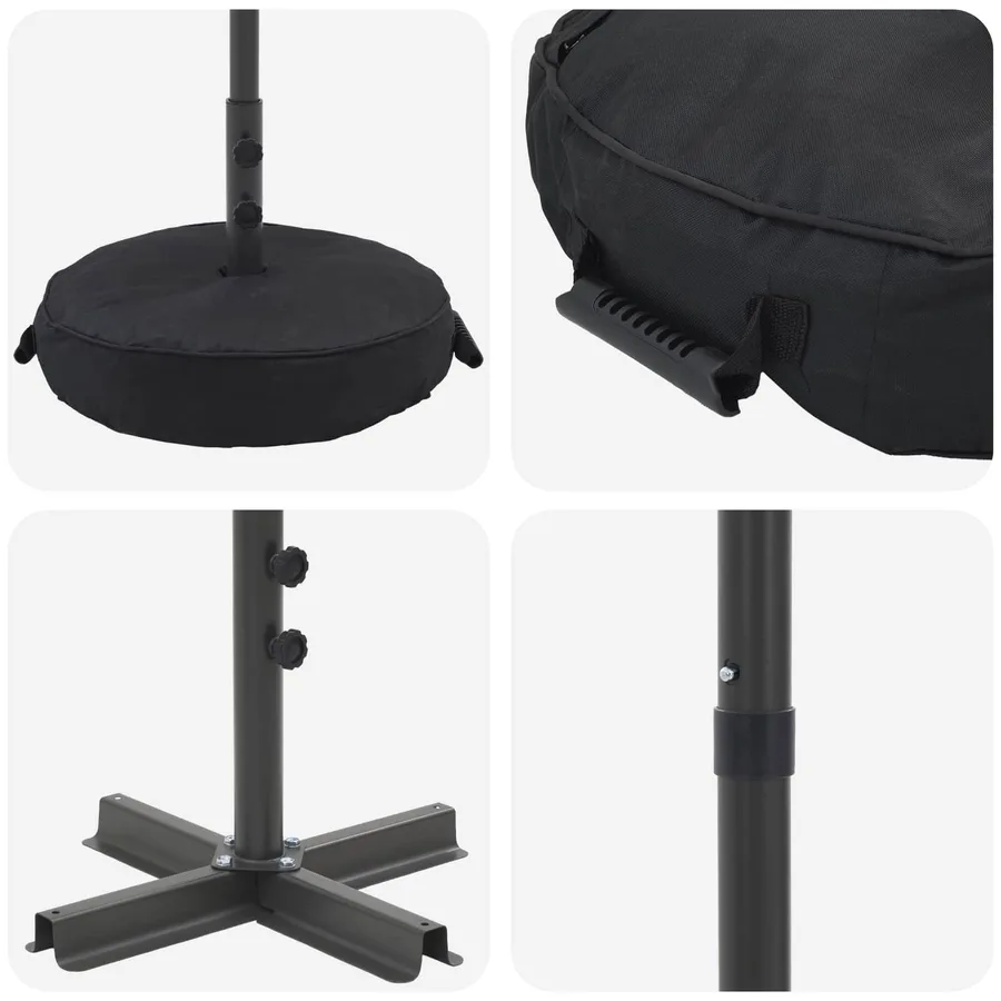Parasol de jardin avec base 230 x 230 cm Polyester - 6