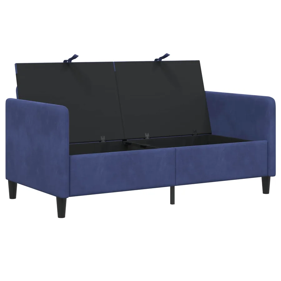 Sofa avec rangement Bleu police 152 x 78 x 87 cm Polyester - 4