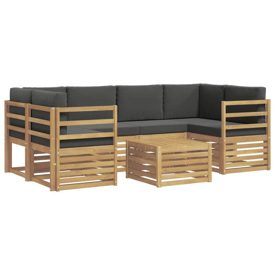 Ensemble de canapés d'extérieur 7 pcs Blanc et anthracite - 2