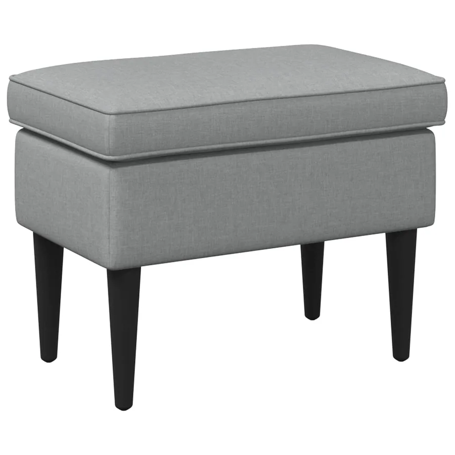 Pouf Gris clair 55 x 35 x 41 cm Tissu - 2