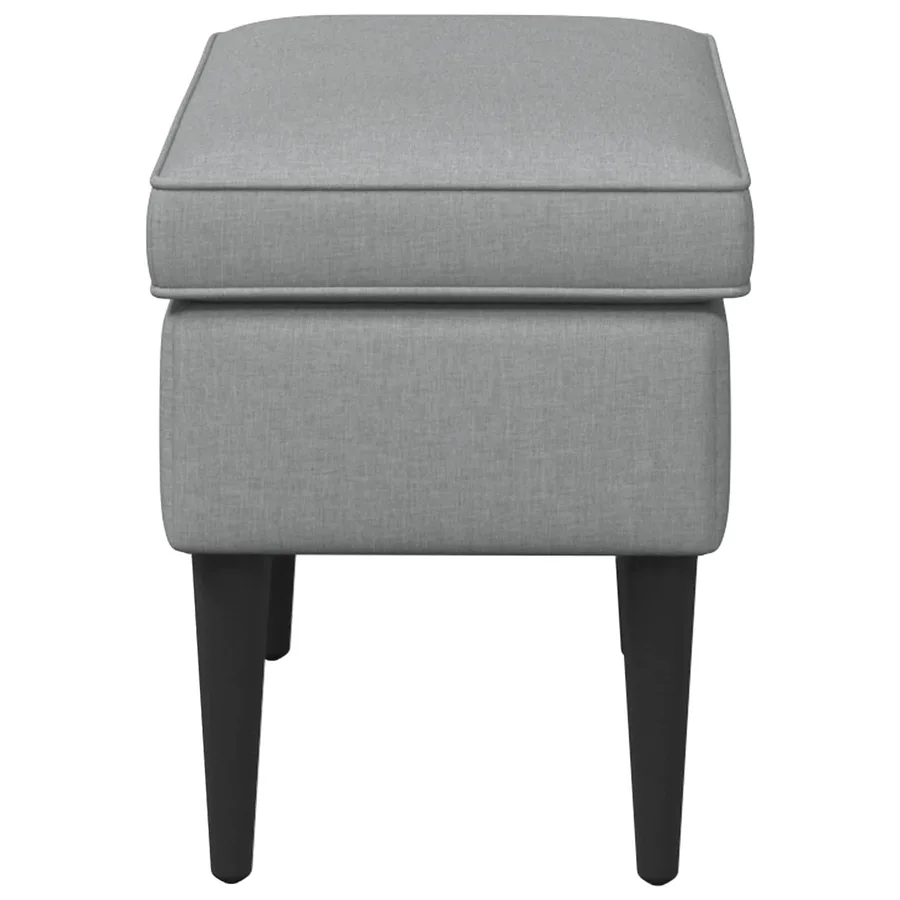 Pouf Gris clair 55 x 35 x 41 cm Tissu - 4